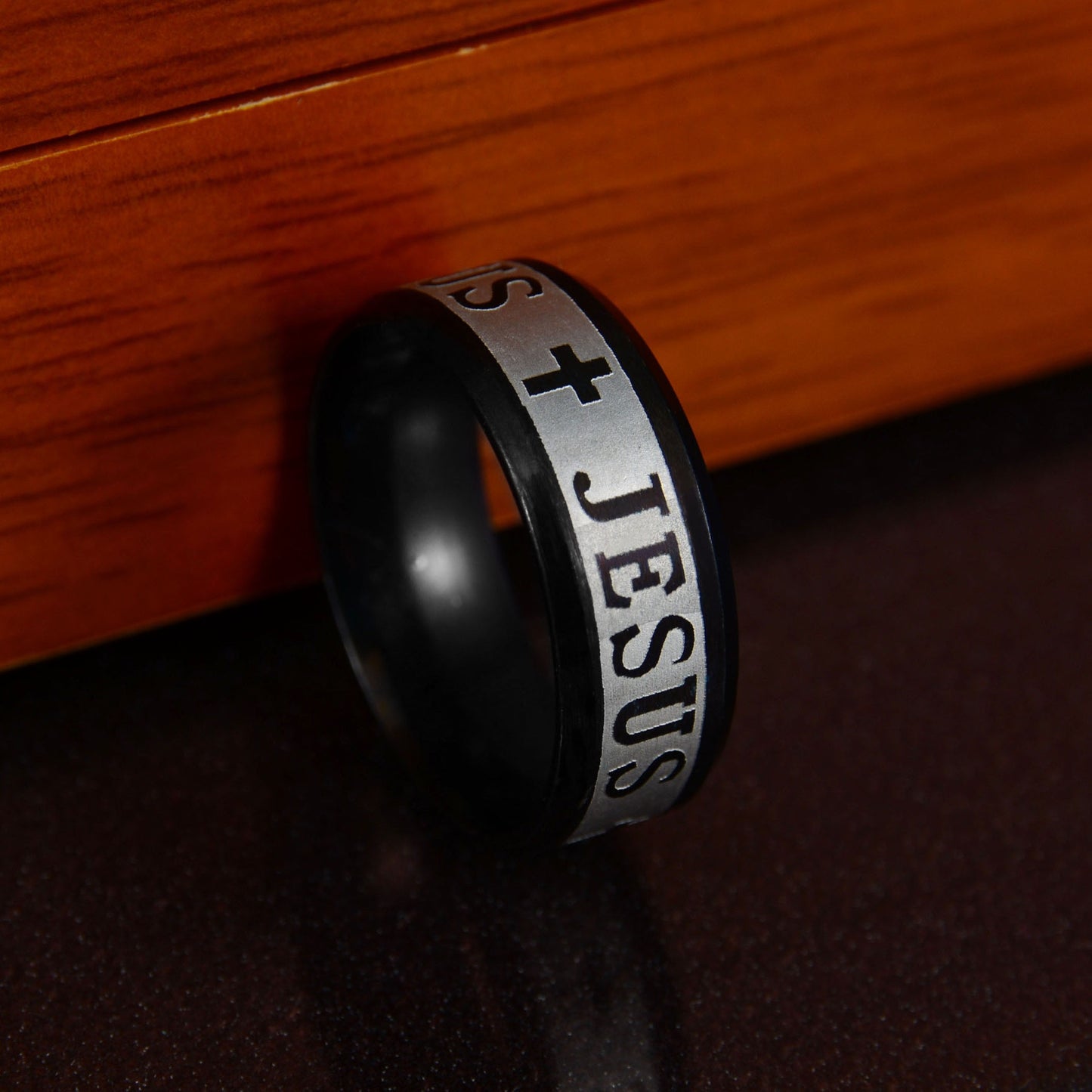 JESUS Rings for Men Christian Men Stainless Steel