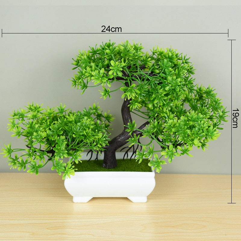 Artificial Bonsai Tree Pot For Home Room Decoration