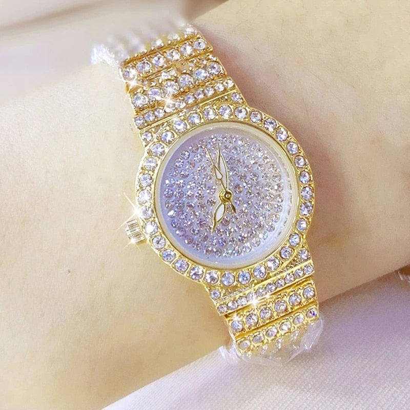 Brand Luxury Full Diamond, Japan Quartz Movement Stainless Steel Reloj Mujer watch