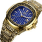 ONOLA luxury Retro golden stainless steel watch