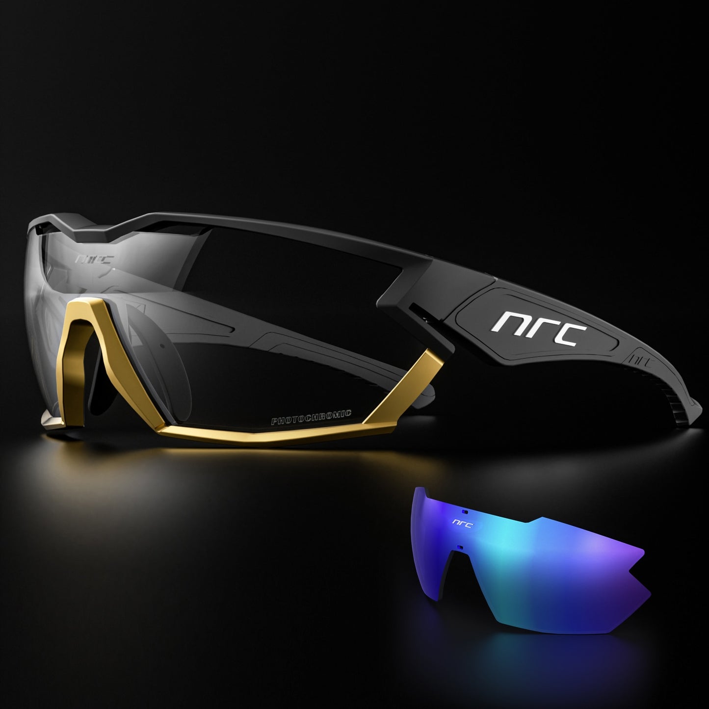 3 Pairs in 1 NRC P-Ride Photochromic Sport SunGlasses