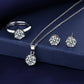 Moissanite Jewelry 925 Sterling Set