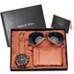 Keller & Weber Men Watch-Sunglasses-Brown Card Case Sets