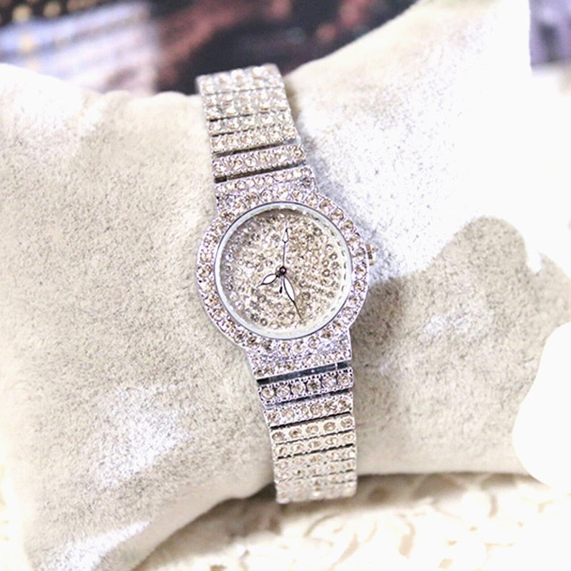 Brand Luxury Full Diamond, Japan Quartz Movement Stainless Steel Reloj Mujer watch