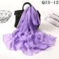 50*160cm Foulard Gradient Solid Color Georgette Shawl