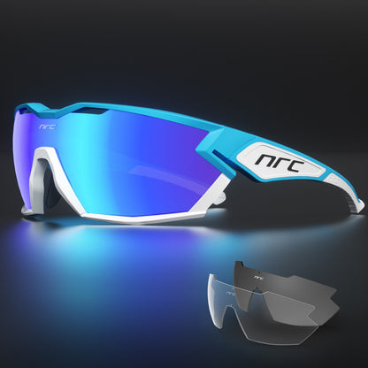 3 Pairs in 1 NRC P-Ride Photochromic Sport SunGlasses