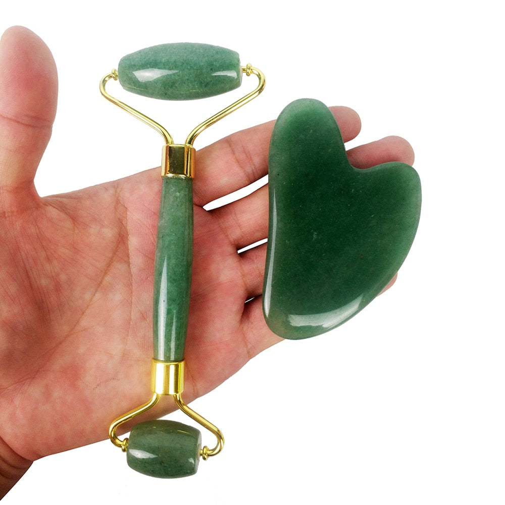 Face Massage Jade Roller Rose Quartz Natural Stone