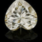 Champagne, Dark yellow, Light yellow Color Heart Shape Moissanite, GRA.