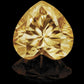 Champagne, Dark yellow, Light yellow Color Heart Shape Moissanite, GRA.