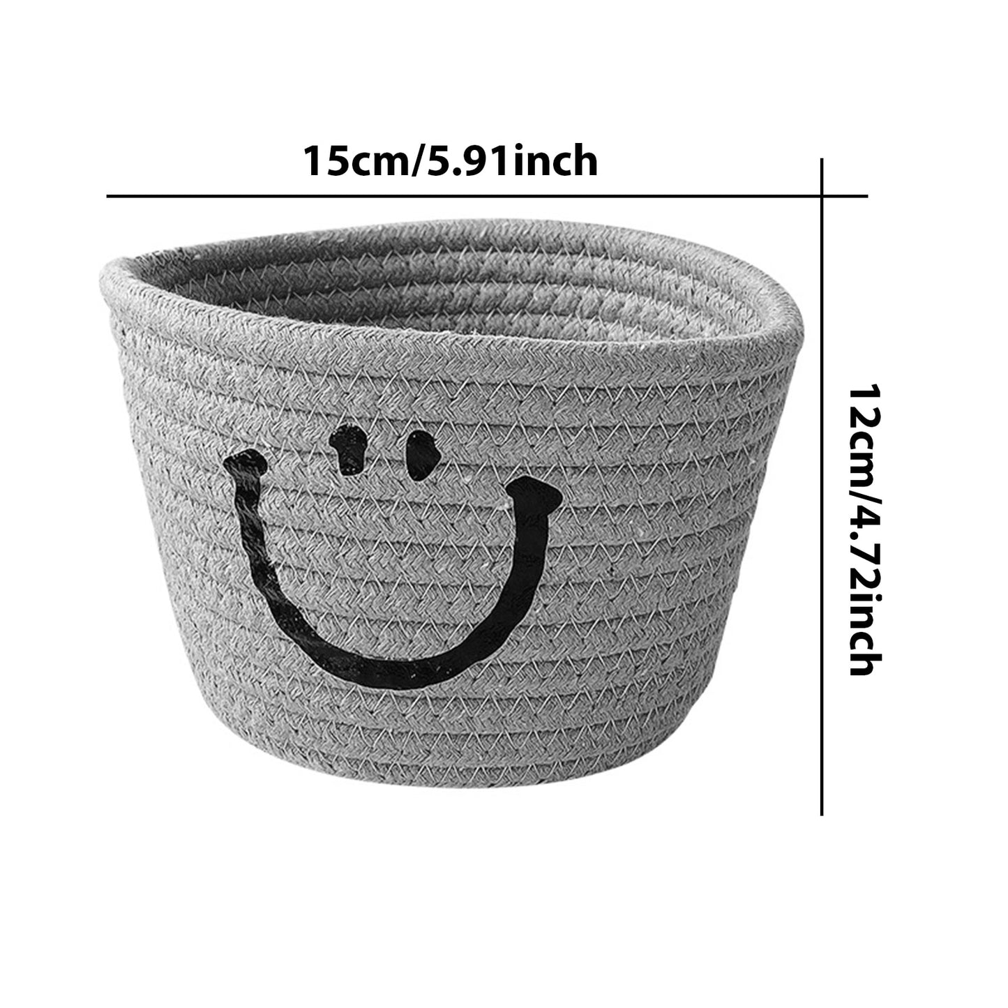 Cartoon Animals Hand Woven Storage Basket Kids Toys