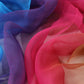 50*160cm Foulard Gradient Solid Color Georgette Shawl