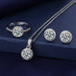 Moissanite Jewelry 925 Sterling Set