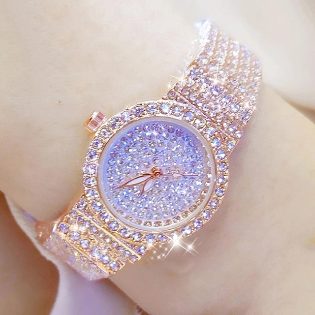 Brand Luxury Full Diamond, Japan Quartz Movement Stainless Steel Reloj Mujer watch