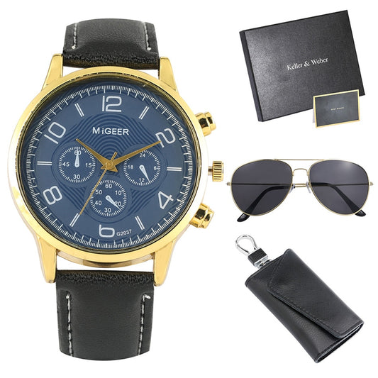 Keller & Weber Men Watch-Sunglasses-Key Package