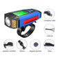 Waterproof Front Flashlight 5 LED Bicycle + Computer + Horn