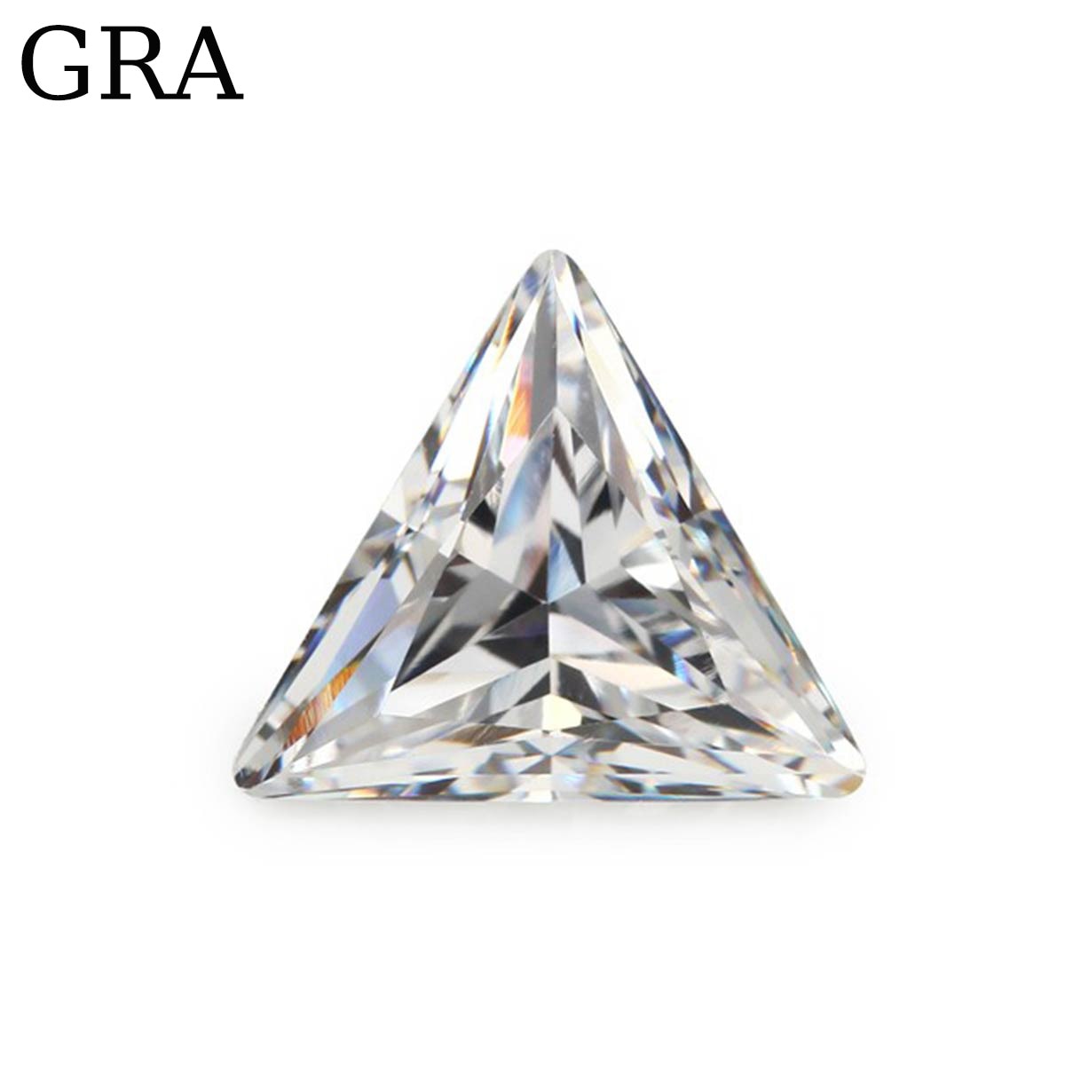 Triangle Cut White D Color VVS1 Moissanite, GRA