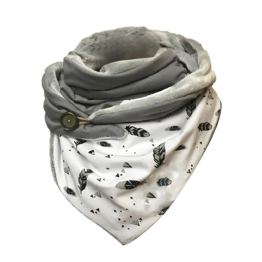 Soild Dot Printing Button Scarf