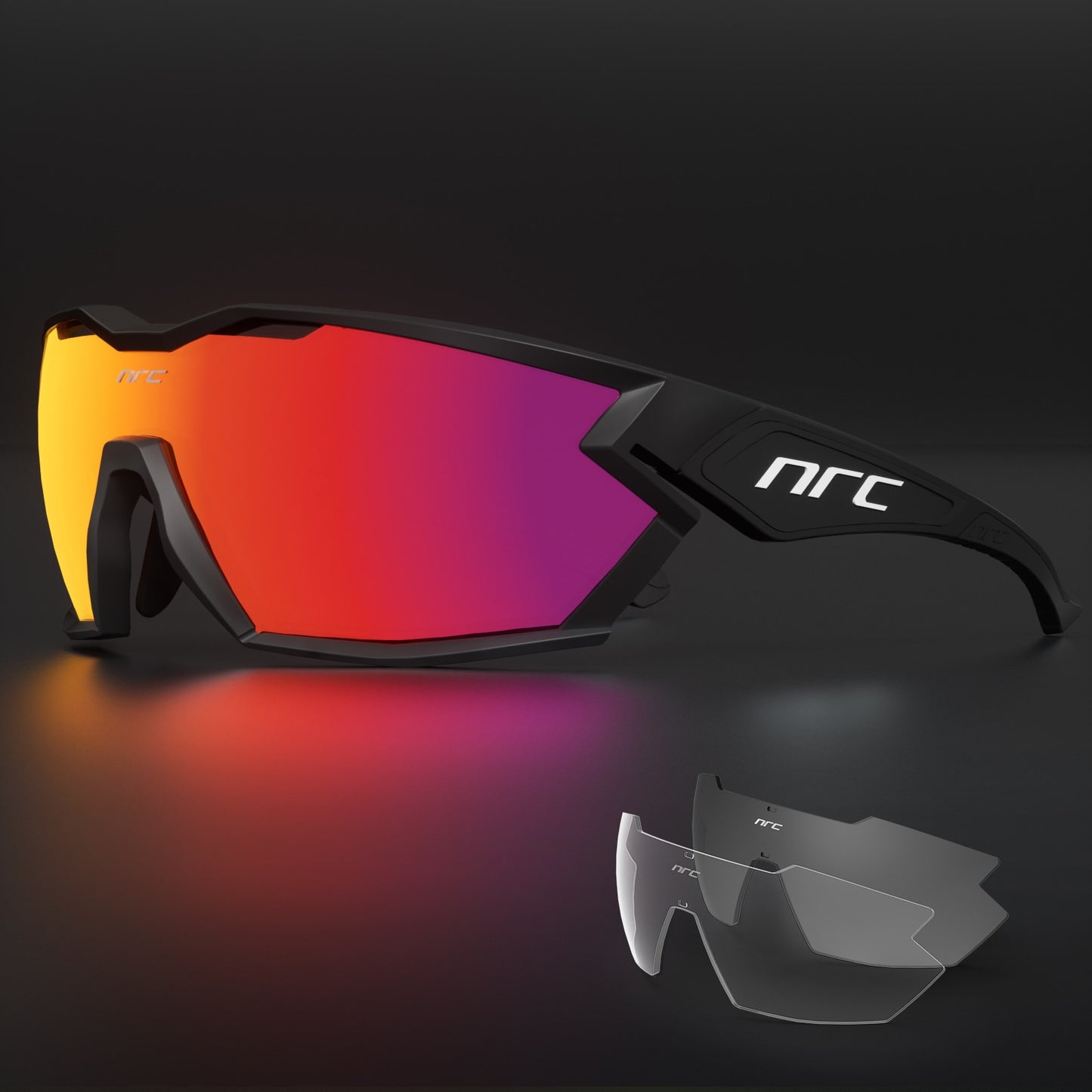 3 Pairs in 1 NRC P-Ride Photochromic Sport SunGlasses