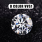 Round Cut D Color VVS1 Moissanite, GRA