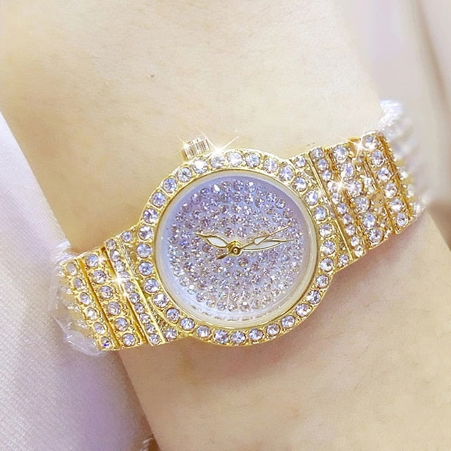 Brand Luxury Full Diamond, Japan Quartz Movement Stainless Steel Reloj Mujer watch