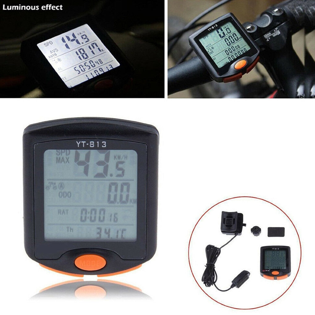 Waterproof Bicycle Computer Wired Speedometer