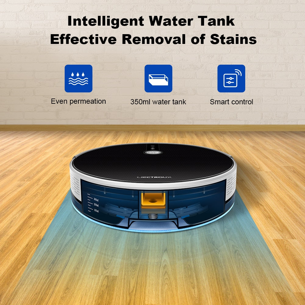 LIECTROUX C30B Robot Vacuum Cleaner AI Map Navigation