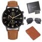 Keller & Weber Men Watch-Sunglasses-Brown Card Case Sets