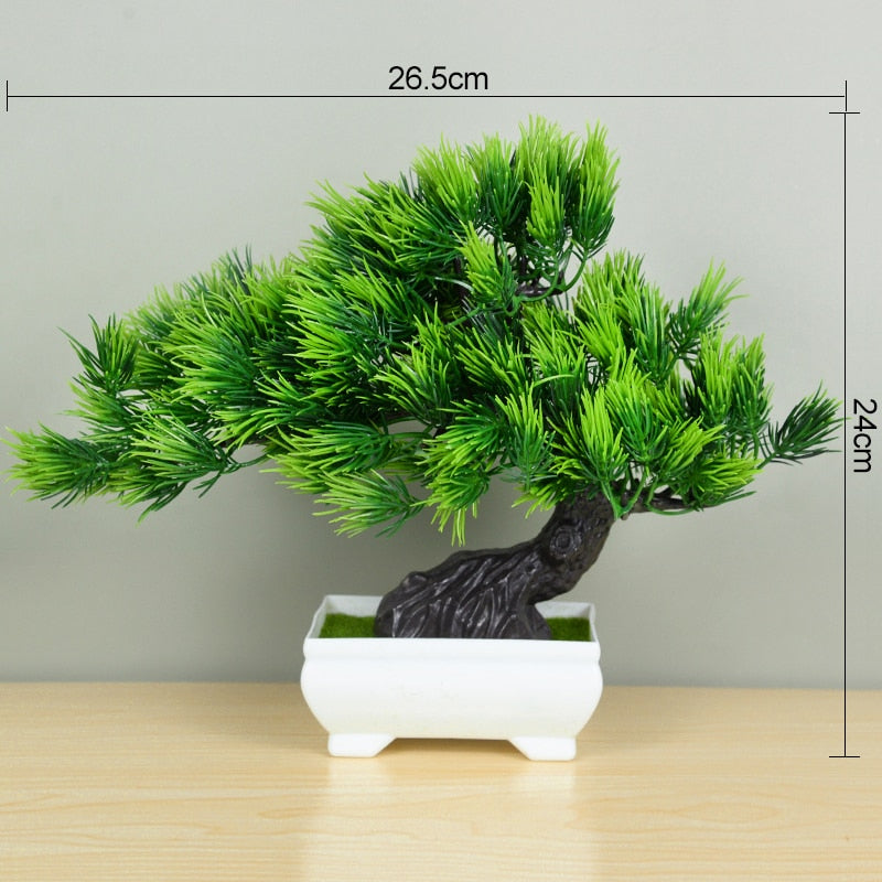 Artificial Bonsai Tree Pot For Home Room Decoration