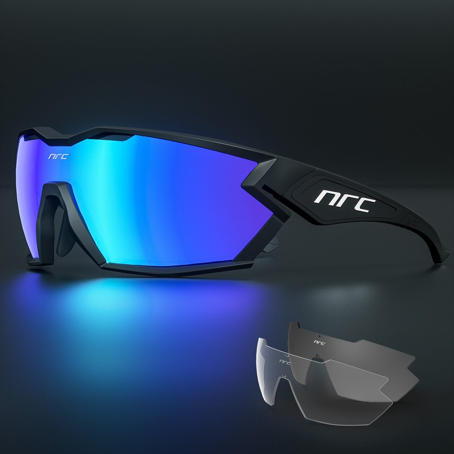 3 Pairs in 1 NRC P-Ride Photochromic Sport SunGlasses