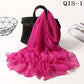 50*160cm Foulard Gradient Solid Color Georgette Shawl