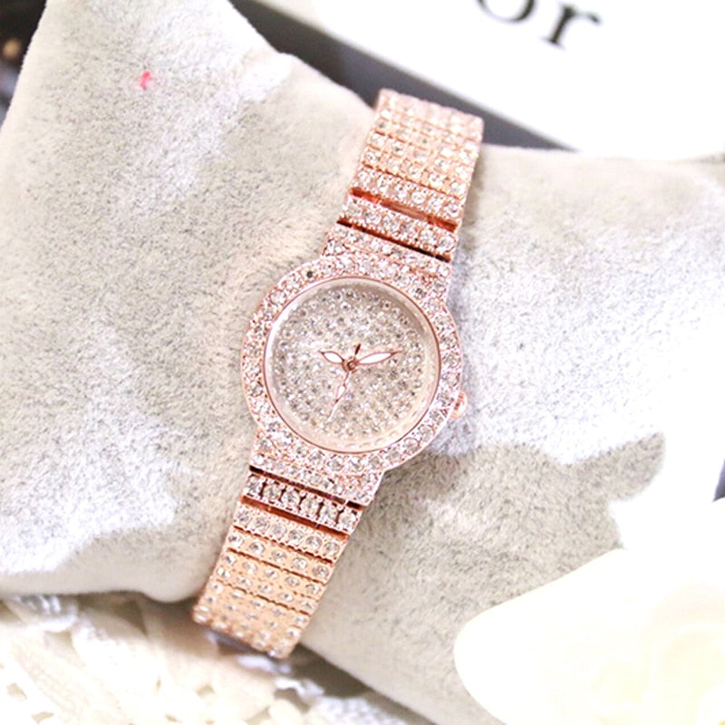 Brand Luxury Full Diamond, Japan Quartz Movement Stainless Steel Reloj Mujer watch