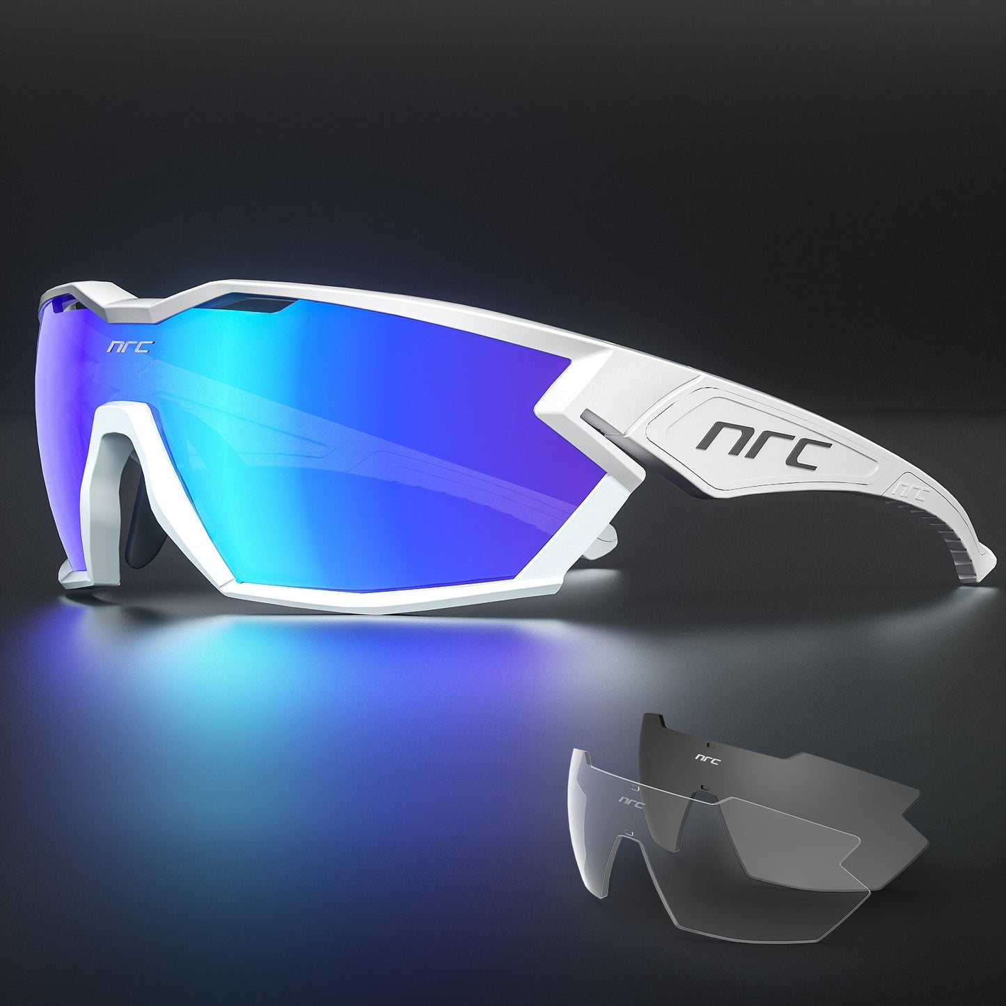 3 Pairs in 1 NRC P-Ride Photochromic Sport SunGlasses