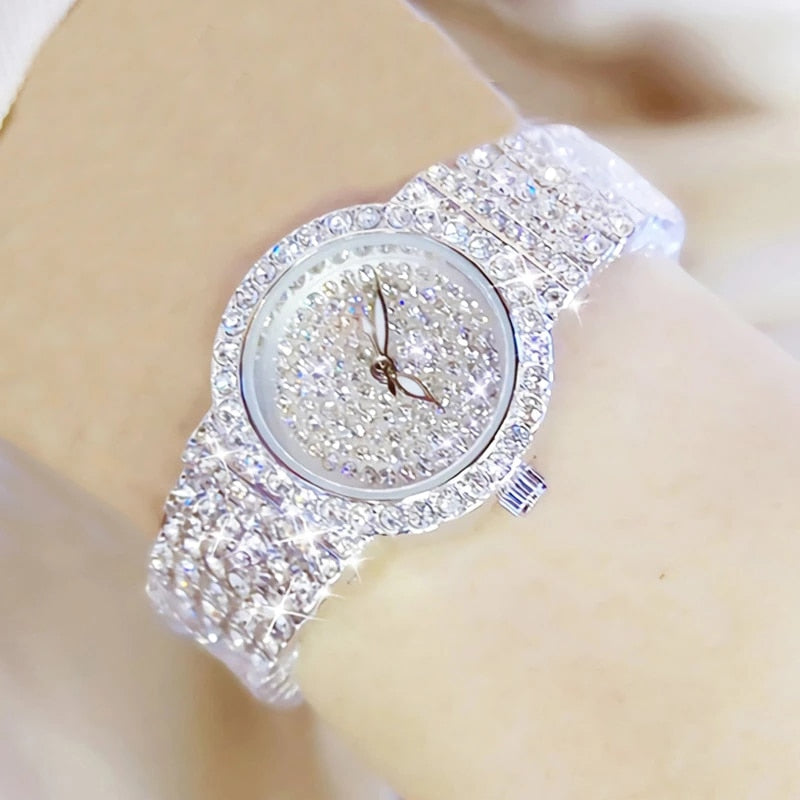 Brand Luxury Full Diamond, Japan Quartz Movement Stainless Steel Reloj Mujer watch