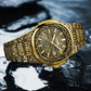 ONOLA luxury Retro golden stainless steel watch