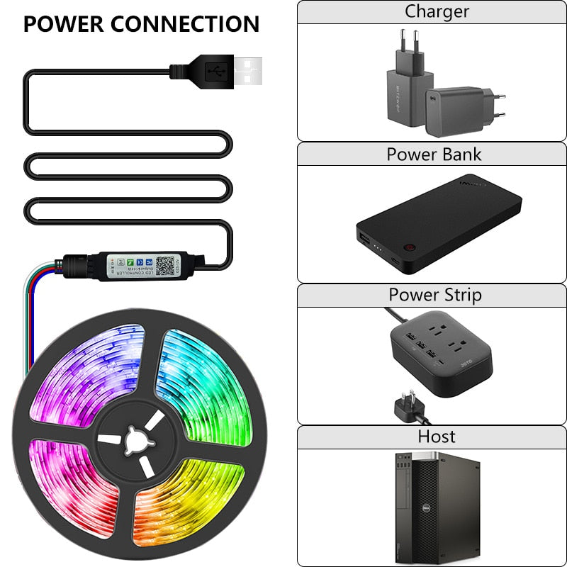 LED Strip Light USB Bluetooth RGB Lights