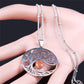 Sun Tree of Life Opal Stainless Steel Necklace