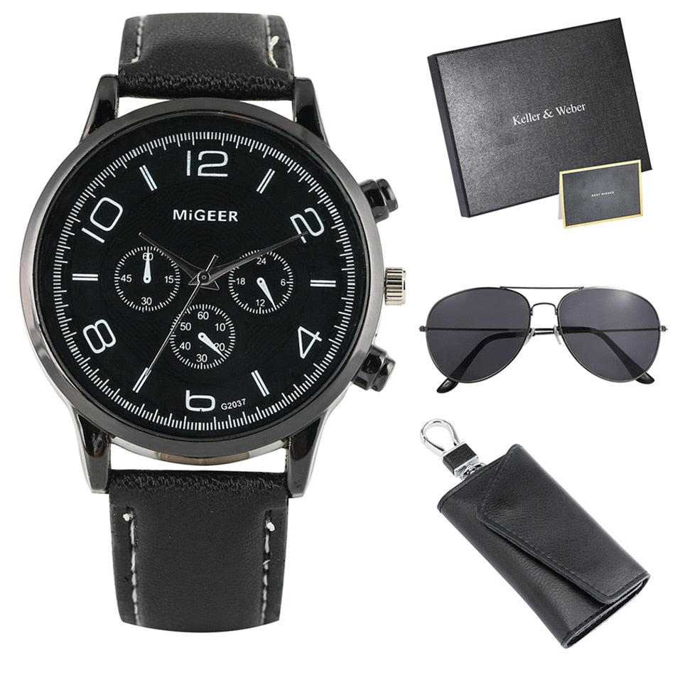 Keller & Weber Men Watch-Sunglasses-Key Package