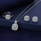 Moissanite Jewelry 925 Sterling Set