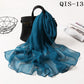 50*160cm Foulard Gradient Solid Color Georgette Shawl