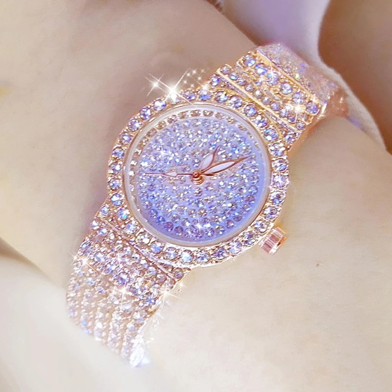 Brand Luxury Full Diamond, Japan Quartz Movement Stainless Steel Reloj Mujer watch