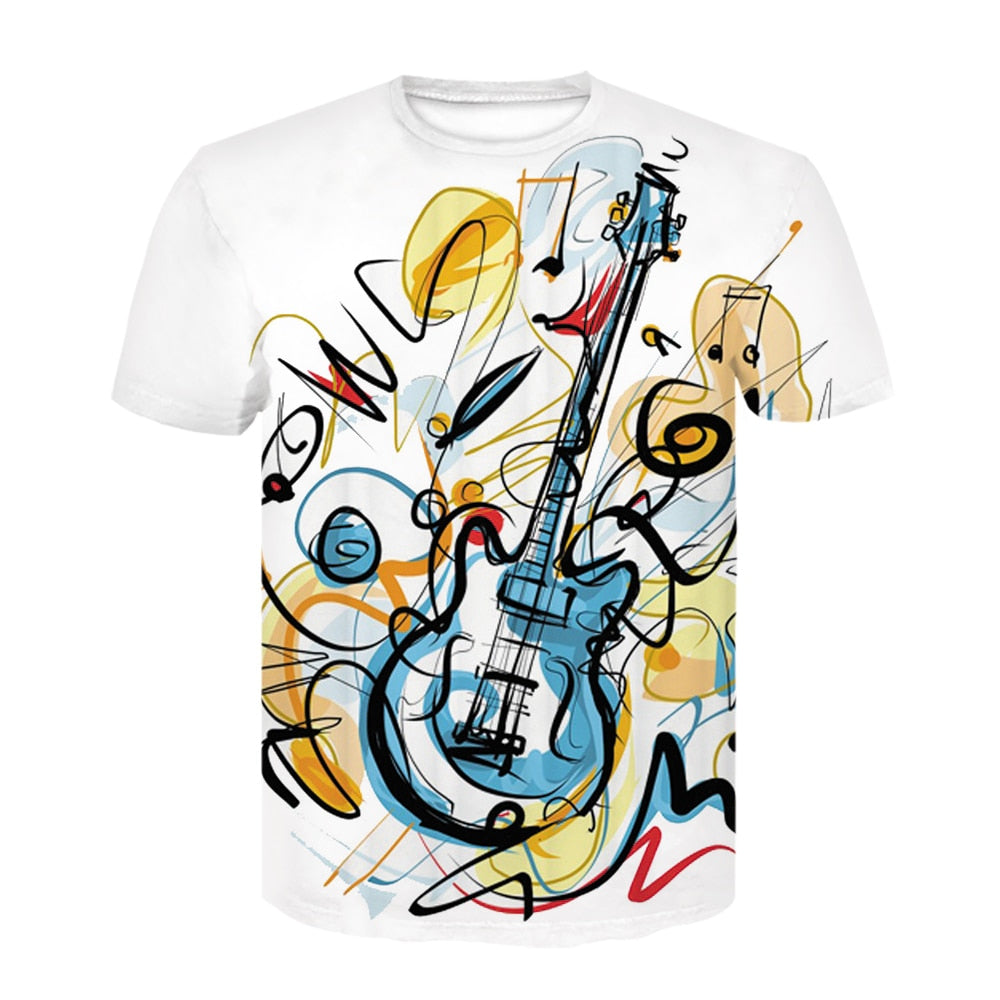 3D Rock Music T-shirts