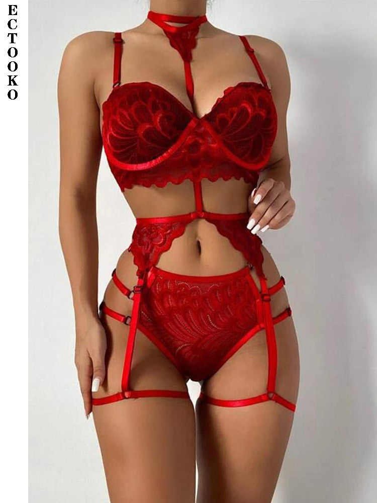 ECTOOKO Hot 3-Pieces Lingerie Set