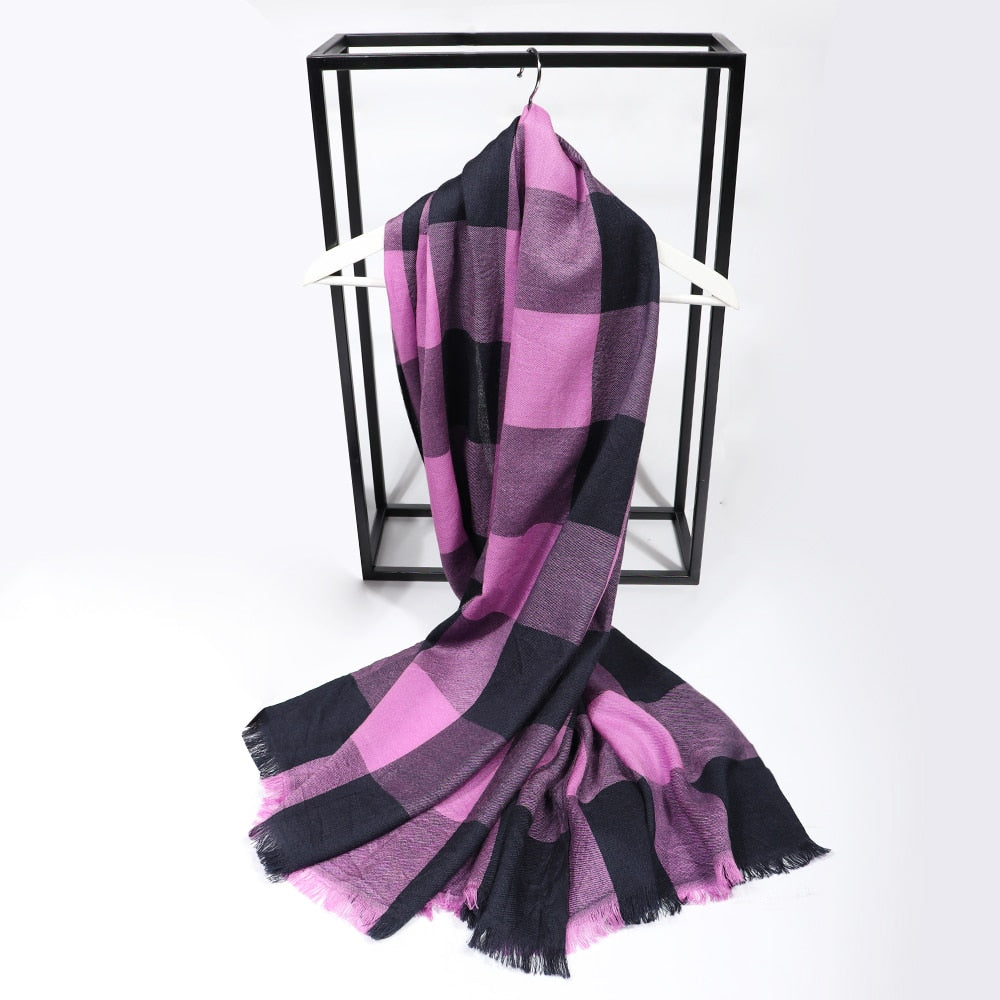 190*75cm Elegant Luxury Brand Real Wool Scarf