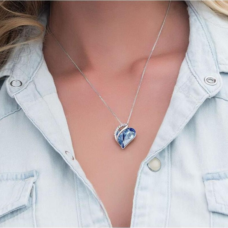 Gorgeous Ocean Heart Necklace