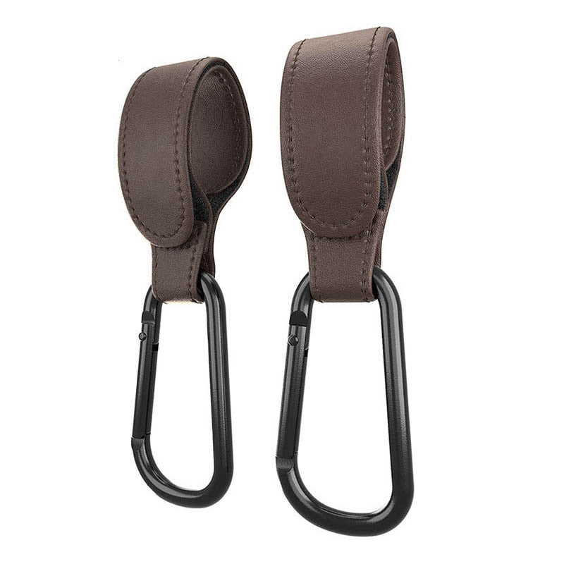 1/2pcs PU Leather Baby Bag Stroller Hook