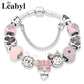 Leabyl Pink Enamel Crystal Bracelet