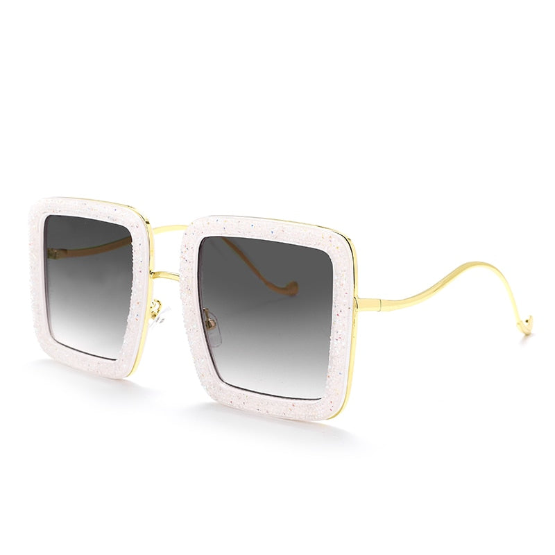 Oversized Luxury Diamond with Shiny Crystal Sunglasses