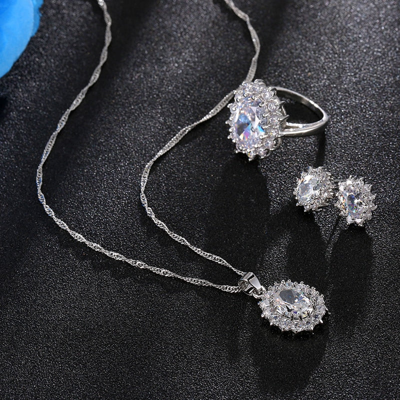 Sapphire Stone Jewelry Set