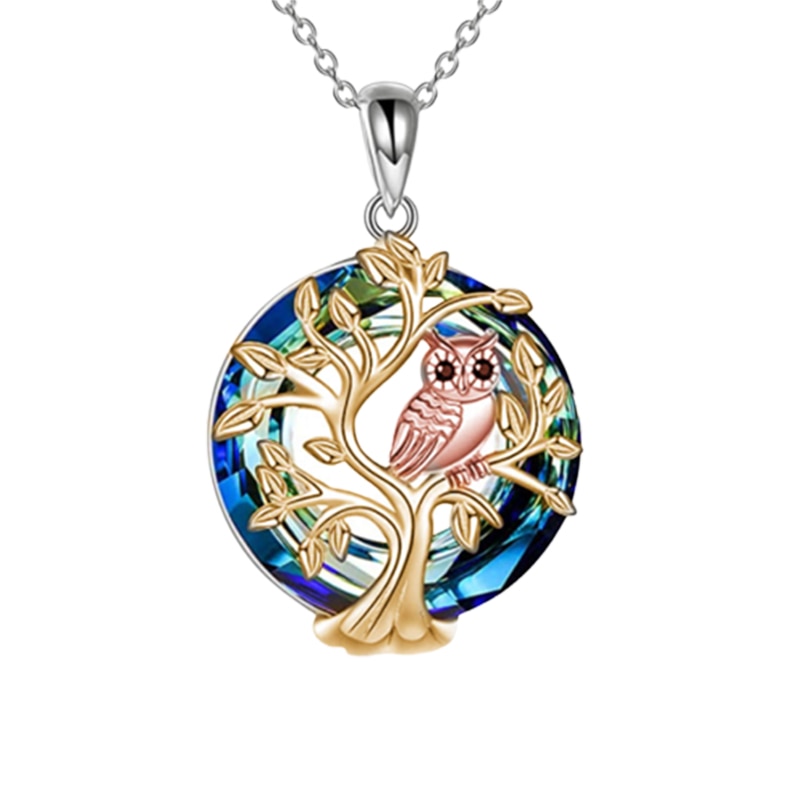 Tree of Knowledge Crystal Round Necklace