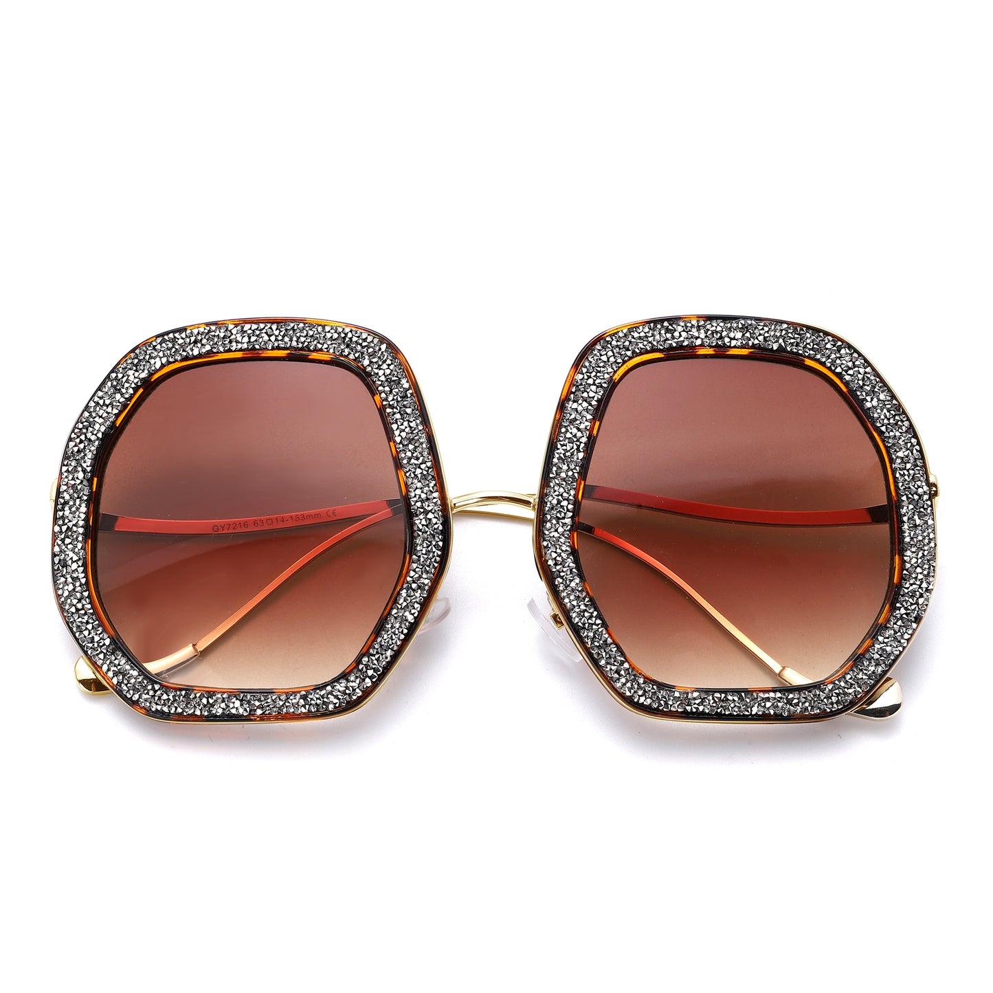 Oversized Luxury Diamond with Shiny Crystal Sunglasses